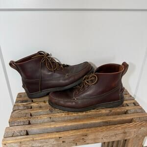 Vintage LL Bean Leather Outdoor Chukka Boots. Casual, Preppy, Waterproof 8.5 USA